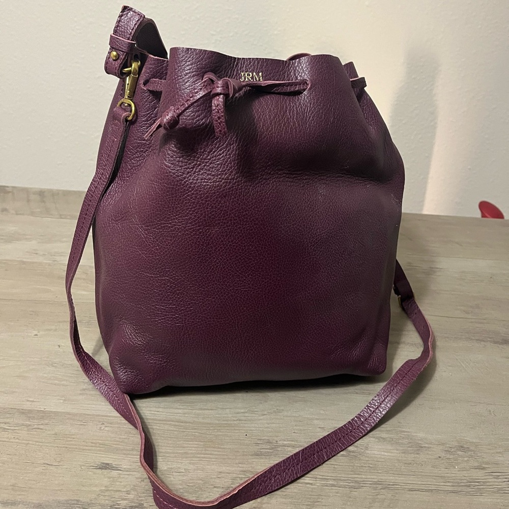 Mark & Graham Leather Burgundy Tote